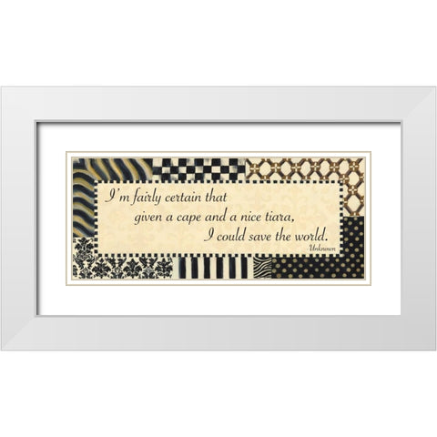Save the World White Modern Wood Framed Art Print with Double Matting by Smith, Pamela