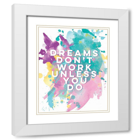 Dreams White Modern Wood Framed Art Print with Double Matting by Serna, Isabel