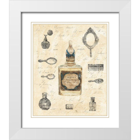 Zenobia IV White Modern Wood Framed Art Print with Double Matting by Schippel, Banafshe