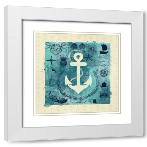 Anchor in Love I White Modern Wood Framed Art Print with Double Matting by Sta Teresa, Ashley