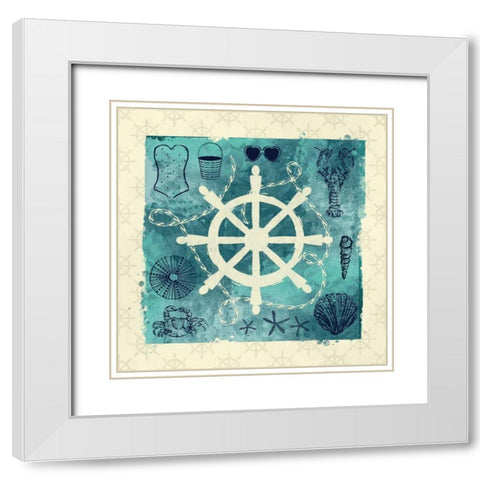 Anchor in Love II White Modern Wood Framed Art Print with Double Matting by Sta Teresa, Ashley