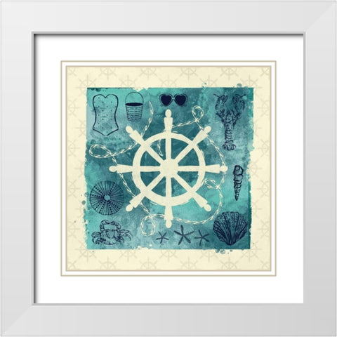 Anchor in Love II White Modern Wood Framed Art Print with Double Matting by Sta Teresa, Ashley