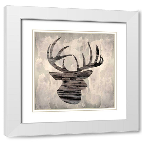 Be a Deer II White Modern Wood Framed Art Print with Double Matting by Sta Teresa, Ashley