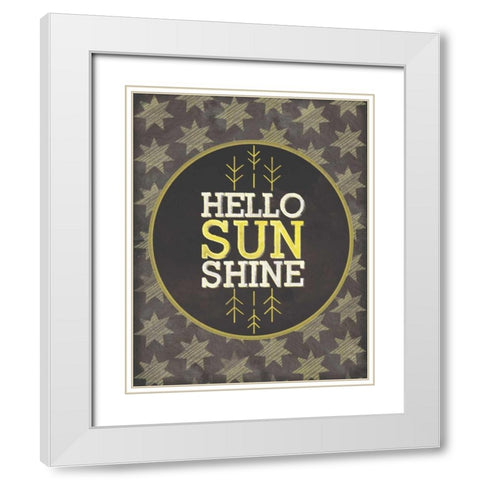 Hello Sunshine White Modern Wood Framed Art Print with Double Matting by Sta Teresa, Ashley