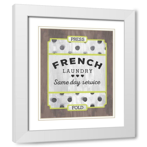 French Laundry White Modern Wood Framed Art Print with Double Matting by Sta Teresa, Ashley