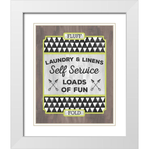 Laundry Linens White Modern Wood Framed Art Print with Double Matting by Sta Teresa, Ashley