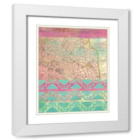 World Traveler IV White Modern Wood Framed Art Print with Double Matting by Sta Teresa, Ashley
