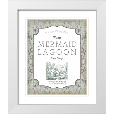 Mermaid Soap White Modern Wood Framed Art Print with Double Matting by Sta Teresa, Ashley