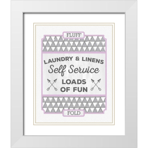 Laundry Linens II White Modern Wood Framed Art Print with Double Matting by Sta Teresa, Ashley