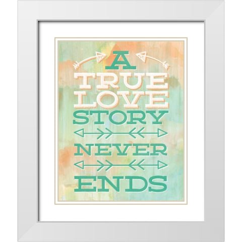 True Love White Modern Wood Framed Art Print with Double Matting by Sta Teresa, Ashley
