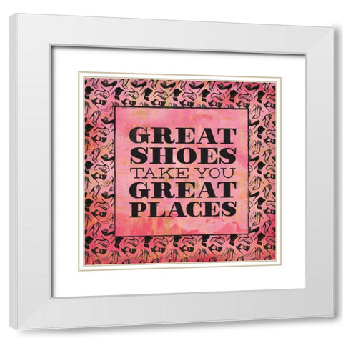 Great Shoes White Modern Wood Framed Art Print with Double Matting by Sta Teresa, Ashley