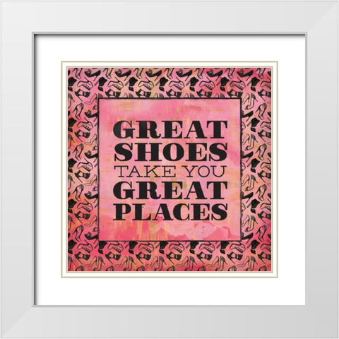 Great Shoes White Modern Wood Framed Art Print with Double Matting by Sta Teresa, Ashley