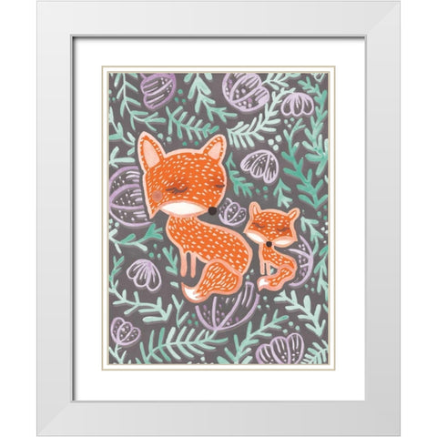 Foxette White Modern Wood Framed Art Print with Double Matting by Sta Teresa, Ashley
