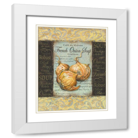 Gourmet I White Modern Wood Framed Art Print with Double Matting by Williams, Todd