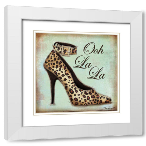 Exotic Shoe I White Modern Wood Framed Art Print with Double Matting by Williams, Todd