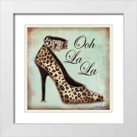 Exotic Shoe I White Modern Wood Framed Art Print with Double Matting by Williams, Todd