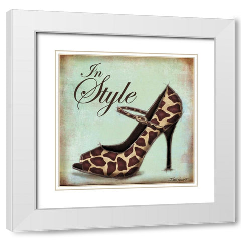 Exotic Shoe II White Modern Wood Framed Art Print with Double Matting by Williams, Todd