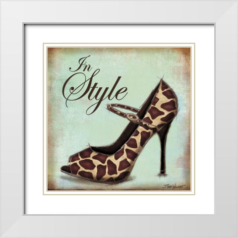 Exotic Shoe II White Modern Wood Framed Art Print with Double Matting by Williams, Todd