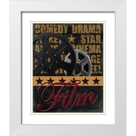 Film White Modern Wood Framed Art Print with Double Matting by Williams, Todd