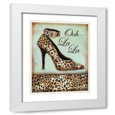 Leopard Shoe White Modern Wood Framed Art Print with Double Matting by Williams, Todd