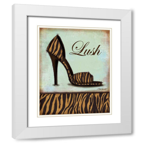 Tiger Shoe White Modern Wood Framed Art Print with Double Matting by Williams, Todd