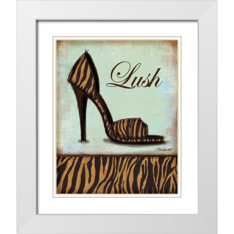 Tiger Shoe White Modern Wood Framed Art Print with Double Matting by Williams, Todd