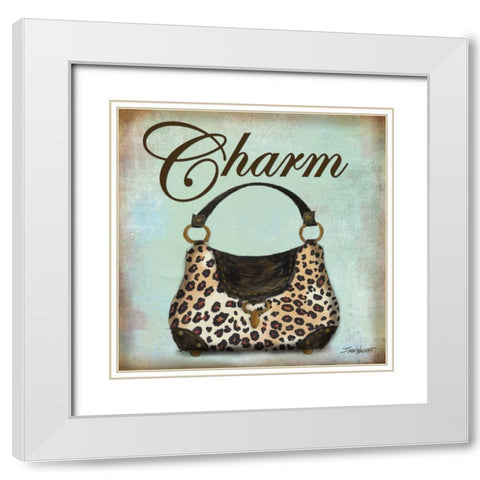 Leopard Purse White Modern Wood Framed Art Print with Double Matting by Williams, Todd