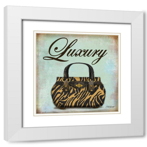 Tiger Purse White Modern Wood Framed Art Print with Double Matting by Williams, Todd