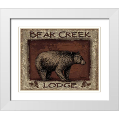 Bear Creek White Modern Wood Framed Art Print with Double Matting by Williams, Todd