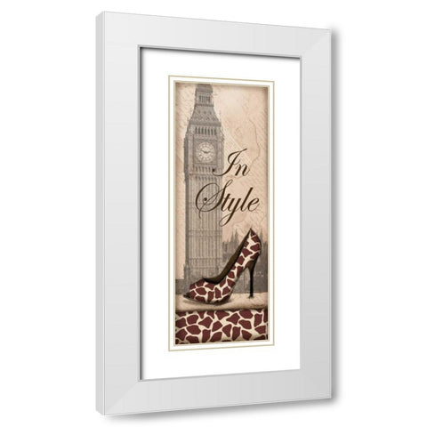 Travel in Style II White Modern Wood Framed Art Print with Double Matting by Williams, Todd