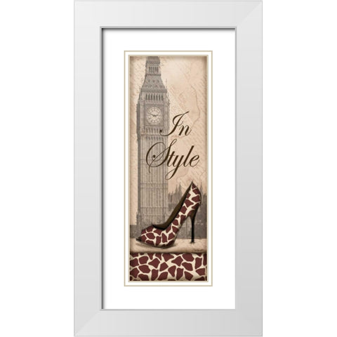 Travel in Style II White Modern Wood Framed Art Print with Double Matting by Williams, Todd