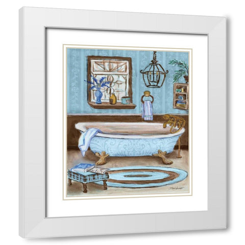 Tranquil Tub I White Modern Wood Framed Art Print with Double Matting by Williams, Todd