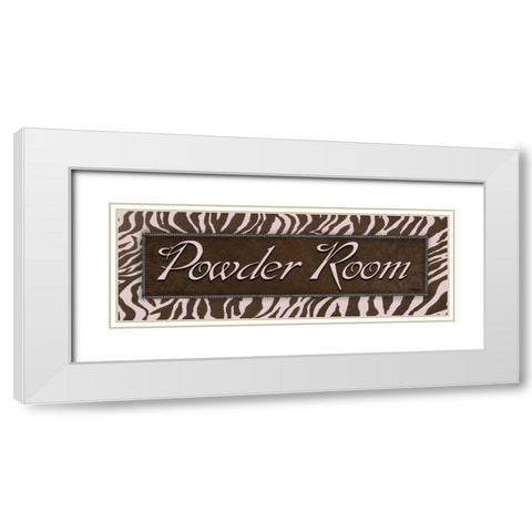 Powder Room White Modern Wood Framed Art Print with Double Matting by Williams, Todd