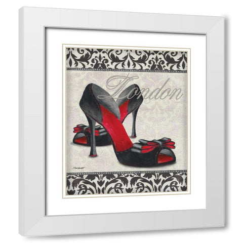 Classy Shoes I White Modern Wood Framed Art Print with Double Matting by Williams, Todd