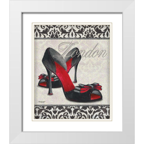Classy Shoes I White Modern Wood Framed Art Print with Double Matting by Williams, Todd