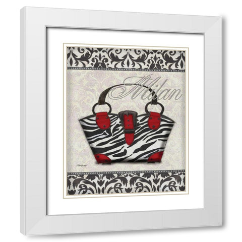 Classy Purse I White Modern Wood Framed Art Print with Double Matting by Williams, Todd