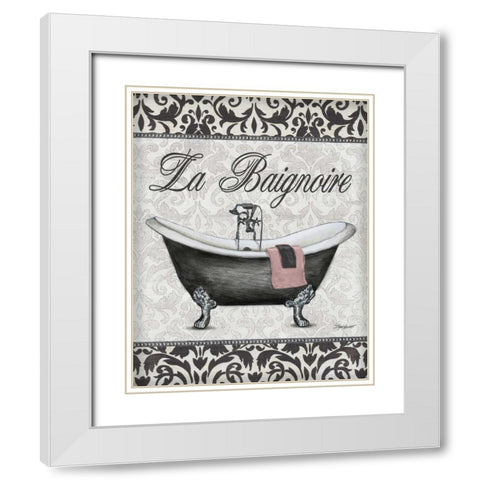 La Baignoire White Modern Wood Framed Art Print with Double Matting by Williams, Todd