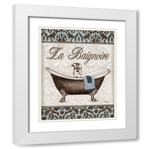 Vintage Tub White Modern Wood Framed Art Print with Double Matting by Williams, Todd