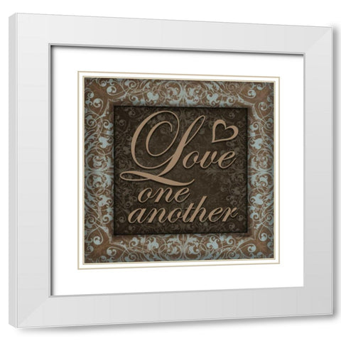 Love Another White Modern Wood Framed Art Print with Double Matting by Williams, Todd