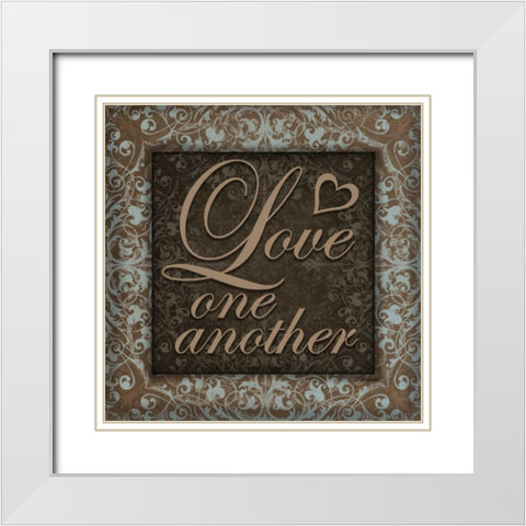 Love Another White Modern Wood Framed Art Print with Double Matting by Williams, Todd