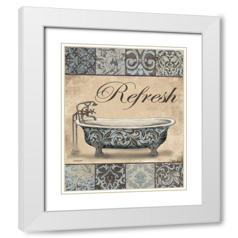 Refresh Bath White Modern Wood Framed Art Print with Double Matting by Williams, Todd