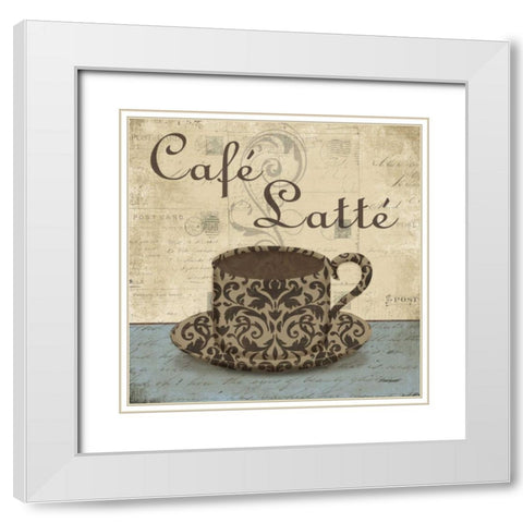 Cafe Latte White Modern Wood Framed Art Print with Double Matting by Williams, Todd