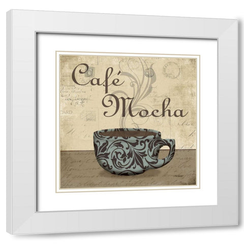 Cafe Mocha White Modern Wood Framed Art Print with Double Matting by Williams, Todd