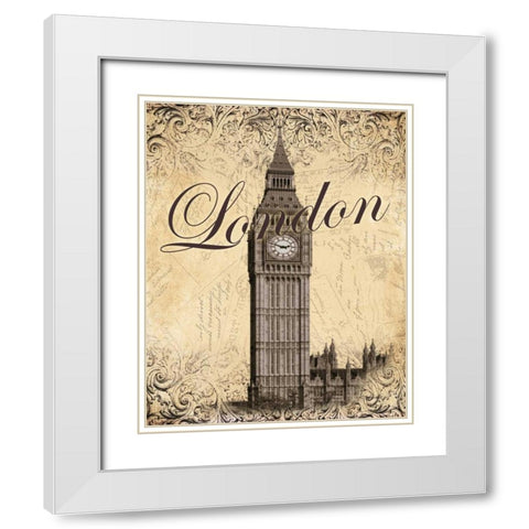 London White Modern Wood Framed Art Print with Double Matting by Williams, Todd
