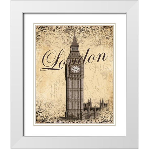 London White Modern Wood Framed Art Print with Double Matting by Williams, Todd