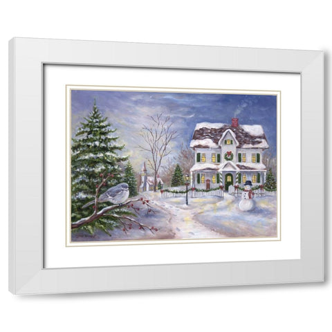 Home for the Holidays White Modern Wood Framed Art Print with Double Matting by Williams, Todd