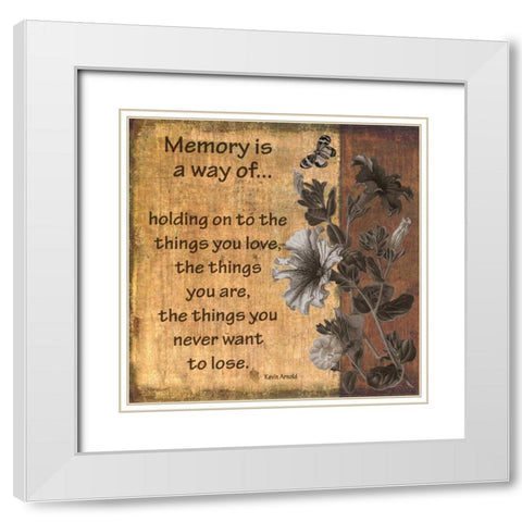 Memory White Modern Wood Framed Art Print with Double Matting by Williams, Todd