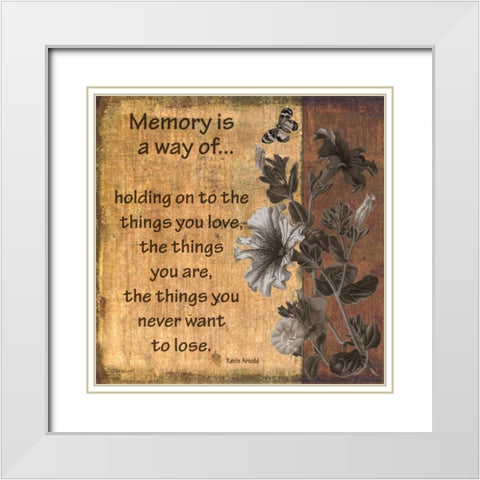 Memory White Modern Wood Framed Art Print with Double Matting by Williams, Todd