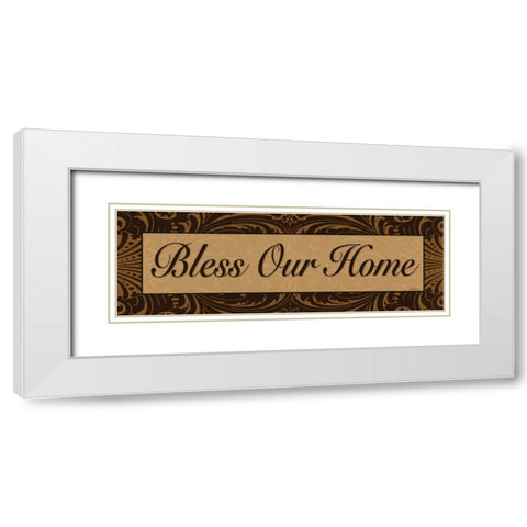 Bless Our Home White Modern Wood Framed Art Print with Double Matting by Williams, Todd
