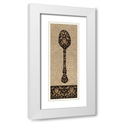 Spoon White Modern Wood Framed Art Print with Double Matting by Williams, Todd